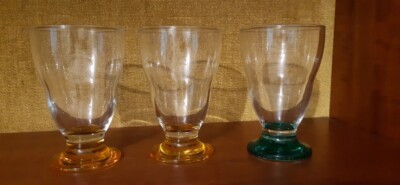 3er Set bunte Wassergläser
