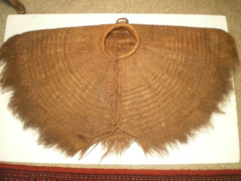  NATIVE HAWAIIAN islands or Asian raincape and skirt c1890 antique SOUTH SEAS