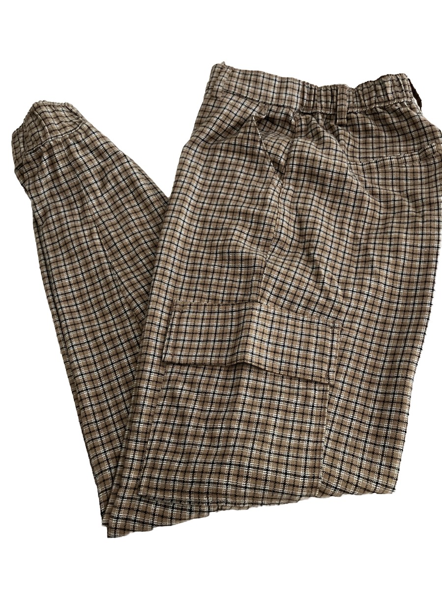 Hollister Ultra High Rise Pants Womens Joggers Size XS Plaid