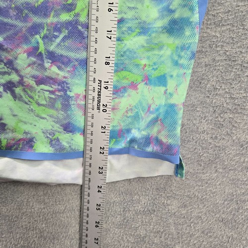 Ivivva by Lululemon Girls Activewear Top 12 Blue Tie Dye Tank Mesh Sleeveless - Picture 4 of 7