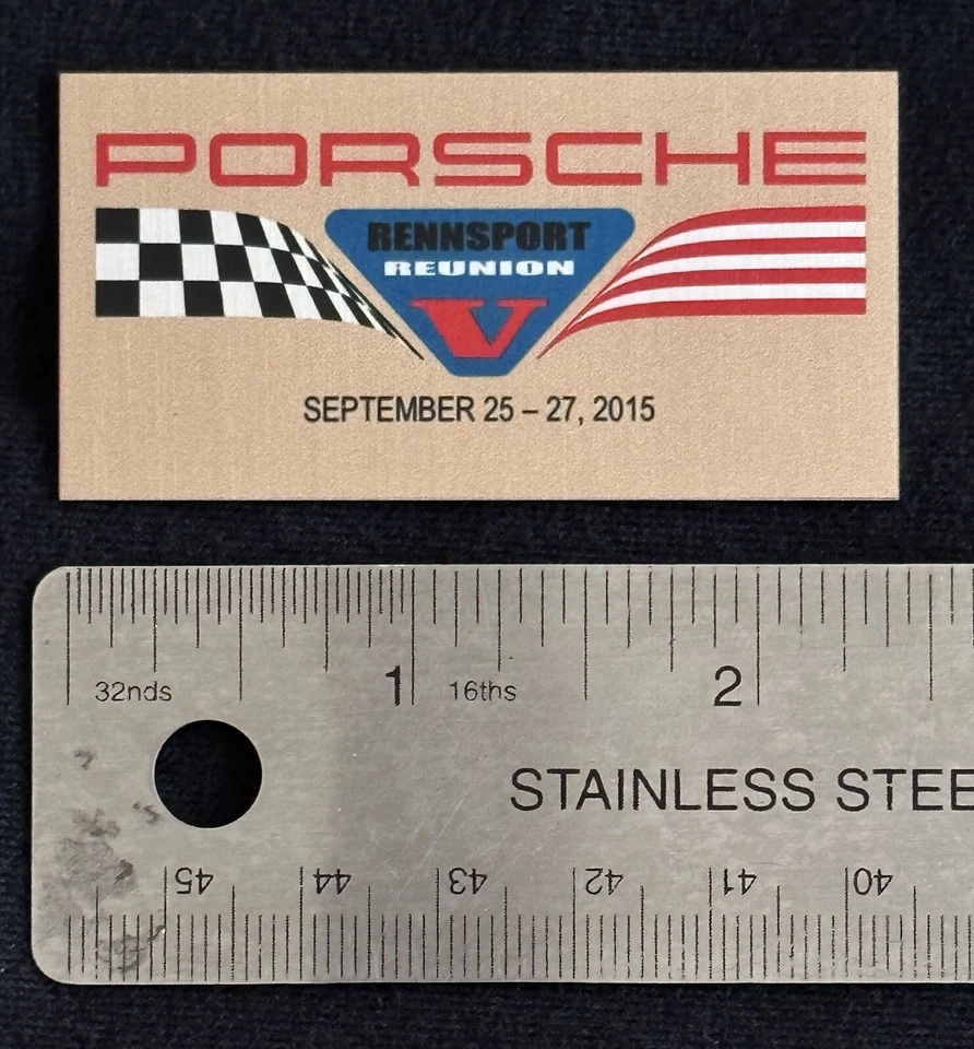 2015 PORSCHE Rennsport Reunion V Dash Plaque NEW - Image 3 of 4