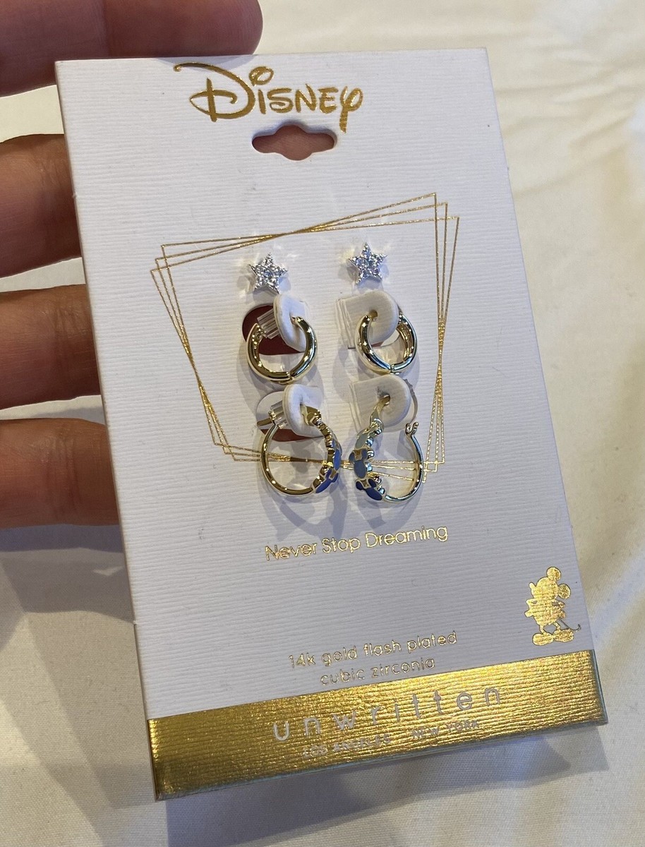 Unwritten Disney Mickey Mouse Gold Plated Earring Set of - Main Image