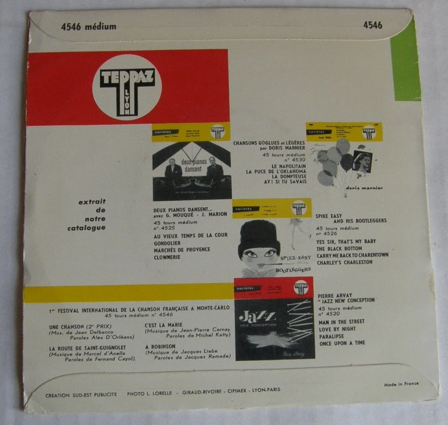 DORIS MARNIER 45 tours UNE CHANSON - TEPPAZ