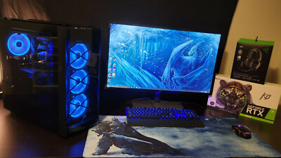 Water Cooled Intel i9 10850K Asus RTX3070 32Gb GSkill DDR4 2xSSD RGB Z590 Mobo