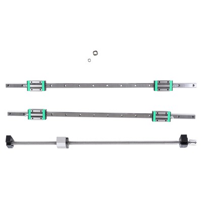 New 2PCS Linear Guide Rail HGR20-800mm + SFU1605-800mm Ballscrew w/ BF12 Kit