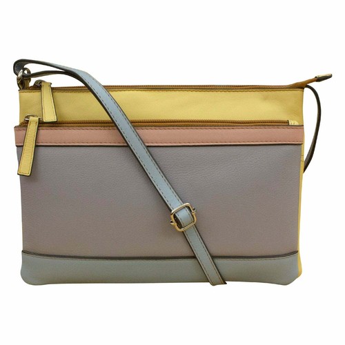 Bolso Bandolera ILI New York Doble Cremallera Multicolor RFID Con Bolsillo Frontal 6028 - Imagen 14 de 39