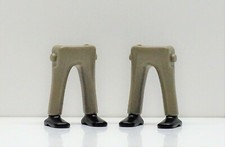 2 x BEINE HOSE GRAU SCHUHE SCHWARZ PLAYMOBIL zu GARDE WESTERN SOLDATEN WW B34