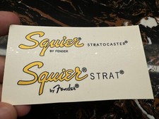 1Set Squier By FENDER Guitar STRAT Waterslide Transfer Headstock Decals Stickers