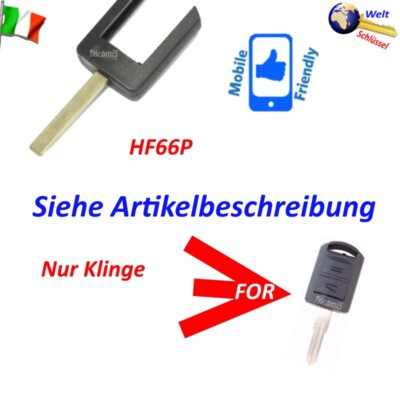 Schlüssel Cover Shell Ersatz HF66P LAMA HU100 für OPEL Corsa Meriva Combo