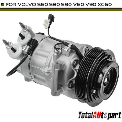 A/C Compressors w/ 6-Groove for Volvo S60 S80 XC60 XC70 XC90 S60 Cross Country