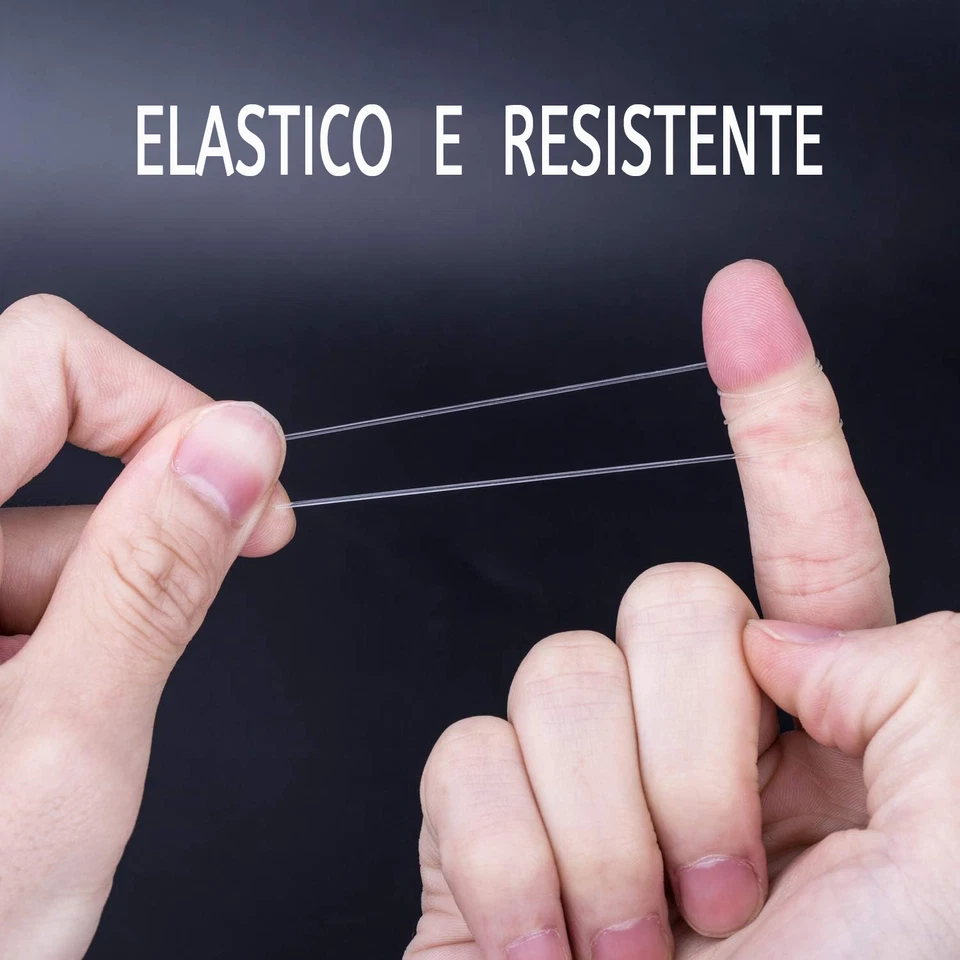 5 METRI /rotolo Filo Elastico trasparente per braccialetti bracciali bigiotteria - Immagine 3 di 4