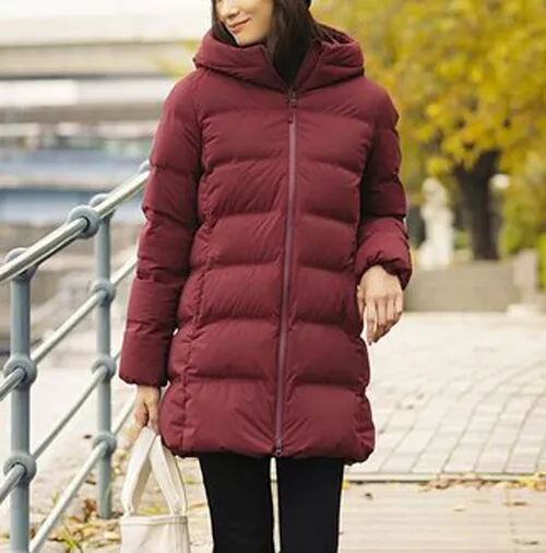 Uniqlo Seamless Down Long Coat  Long winter coats women, Long coat women, Long  coat