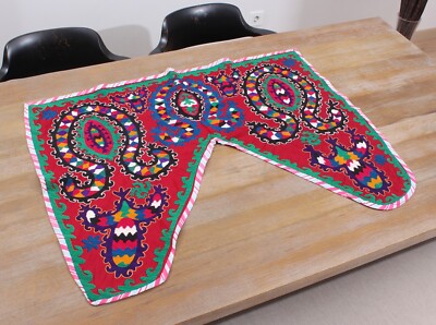 Suzani Uzbek Embroidered Door Hanging 2.62' x 3.22' VINTAGE FAST Shipment 14516