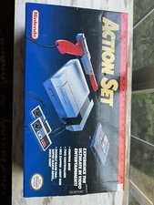 Nintendo NES Action Set  Complete In Box Console - Very Good Condition
