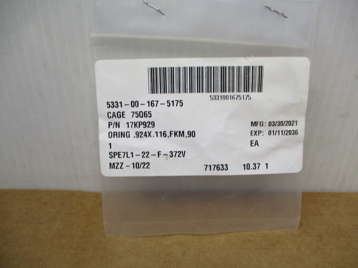 5331-00-167-5175 O-Ring NAS1596-12 17KP929 Preformed Packing