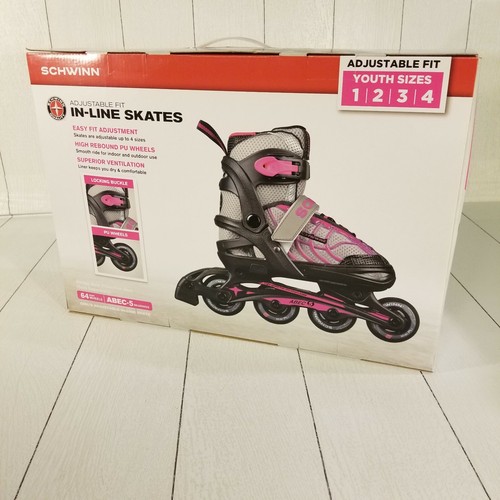 Schwinn Girls' Adjustable Rollerblades Inline Skates Youth 1 2 3 4 Black/Pink 884875101426 eBay