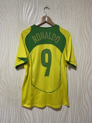 NIKE 2004 ブラジル代表 ロナウド RONALDO ユニフォーム シャツ 2004 ブラジル代表ユニフォームロナウド #9 サッカー ブートNIKE