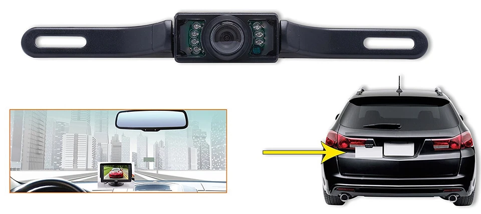 Wireless Backup Camera 4.3" Car LCD Mirror Monitor Rear View Reverse System - Image 4 of 4