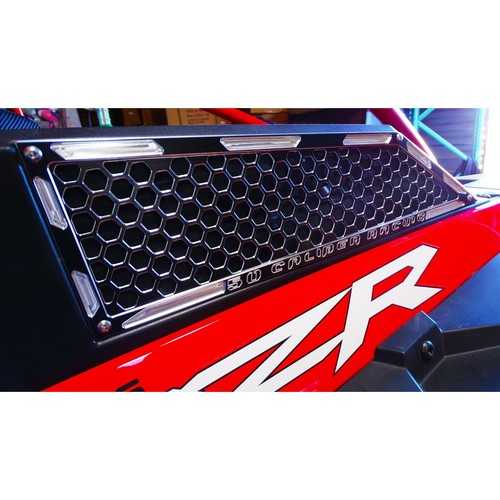50 Caliber Racing Black Air Intake Grille Bezel Fits Polaris RZR XP TurboS 2017+ - Picture 5 of 5