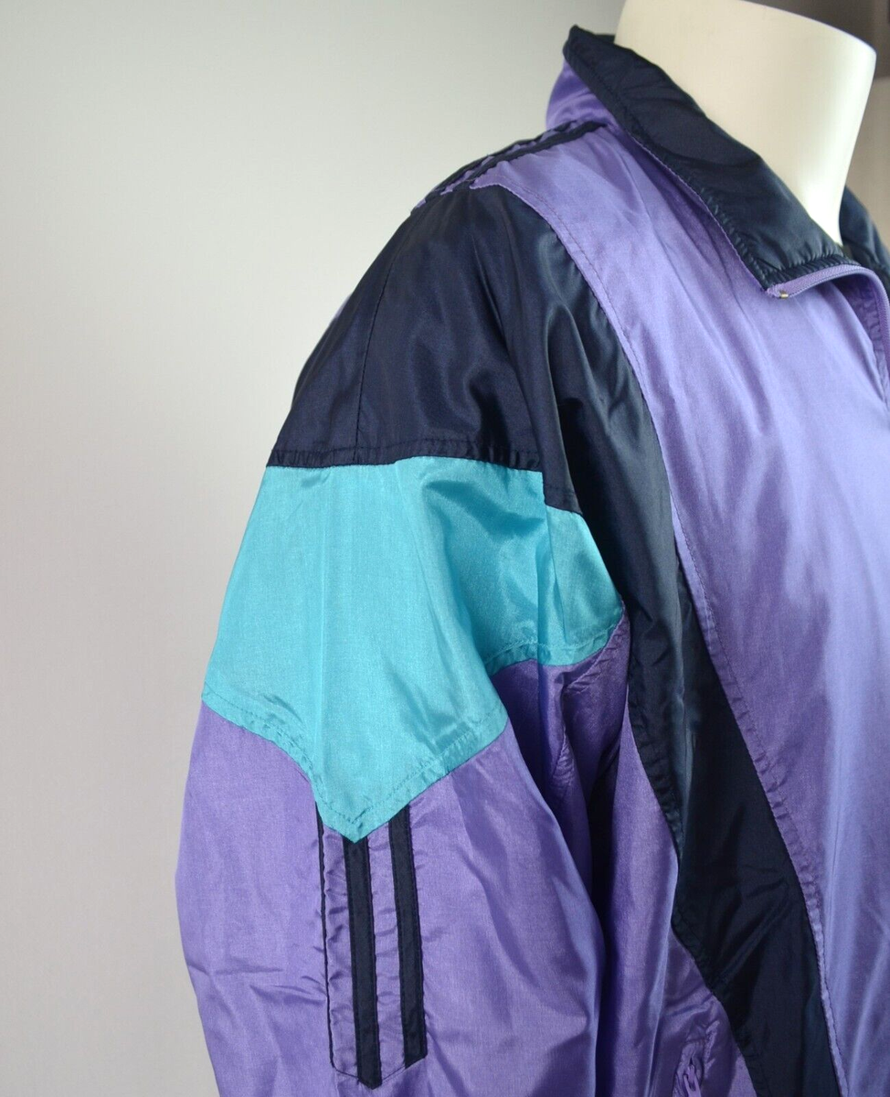 Unisex 80s 90s ADIDAS Full Shell Suit Tracksuit Jacket Lilac Unisex 80s 90s ADIDAS Full Shell Suit Tracksuit Jacket Lilac