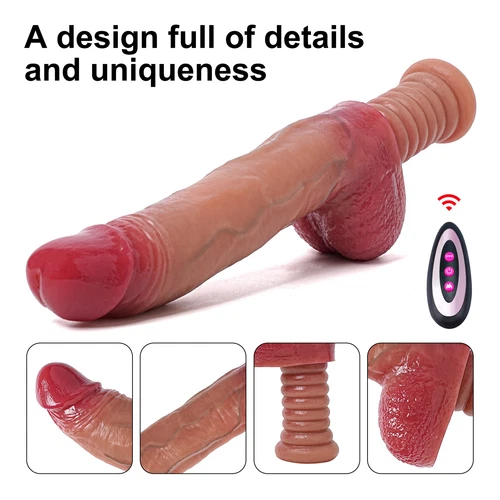 Thrust Heating Realistic Dildo with Handle G Point Vibrator Sex Toys Masturbator - Picture 8 of 23