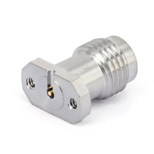 1.85mm Female Solderless PCB Connector, 2 Hole Flange for CPW/Microstrip, 67GHz - Picture 2 of 4