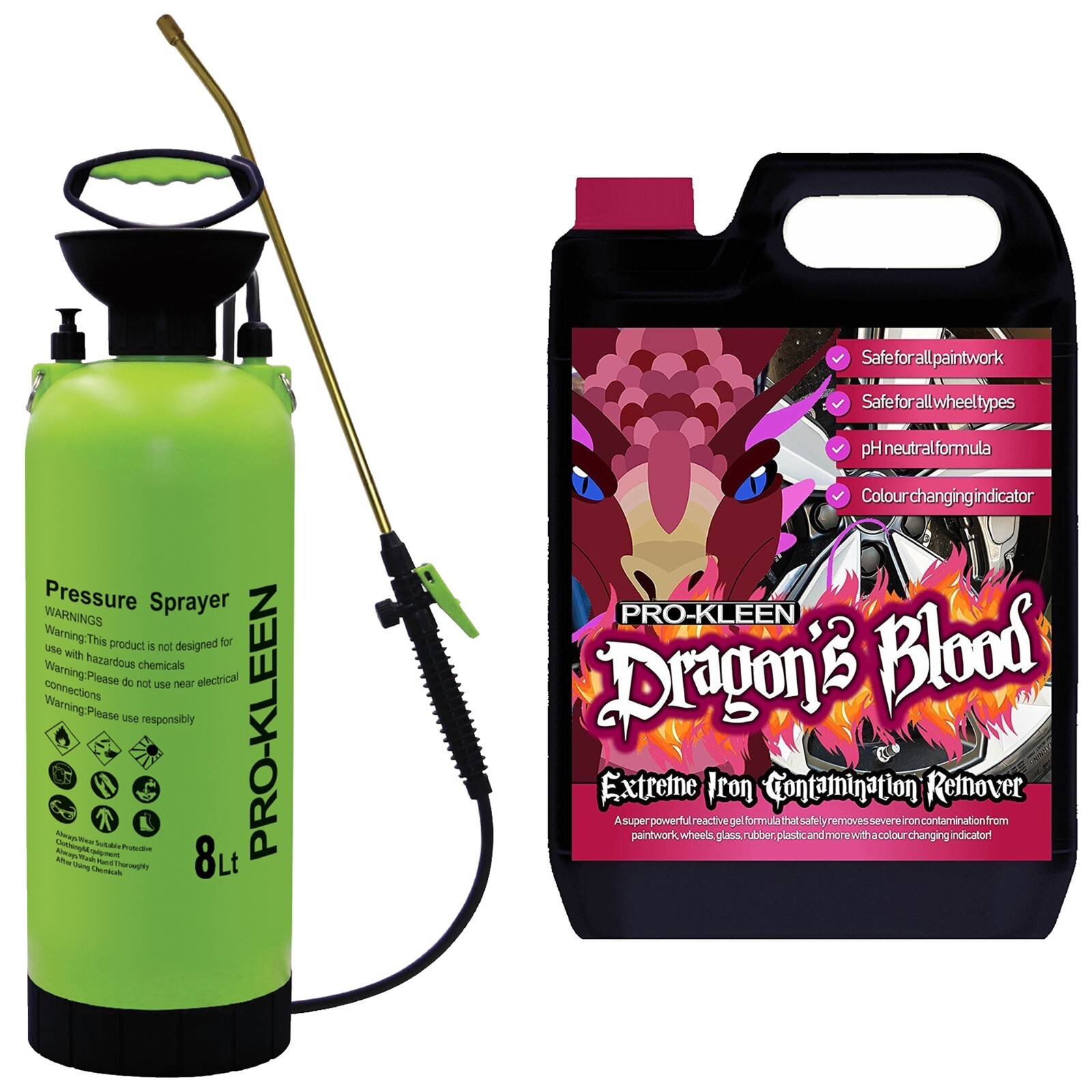 ProKleen Iron Contamination Fallout Remover Alloy Wheels 5L & 8L Pump Sprayer