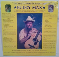 Buddy Max ~ The Life To Fame And Fortune ~ LP AUTOGRAPHED 1992 ORIGINAL!!
