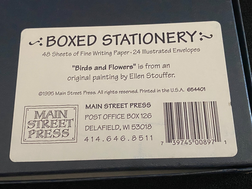 Vintage Main Street Press Boxed Stationery Set Birds & Flowers Ellen Stouffer - Picture 14 of 14