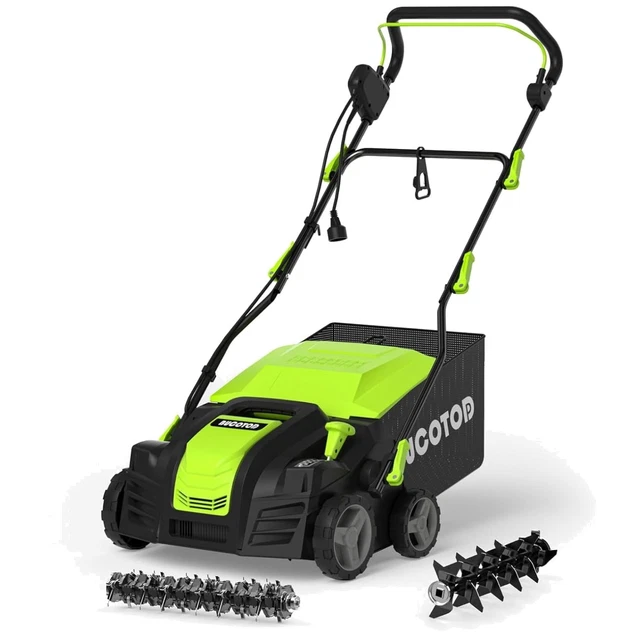 Efficient 2-in-1 Electric Dethatcher & Scarifier