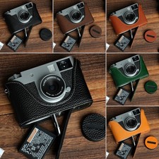 For FUJIFILM X-half Handmade Genuine Real Leather Half Camera Case Bag Cover