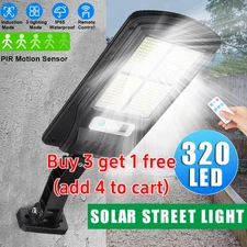 Luz Lamparas 320 LED Luces Solares Exterior Para Patio Con Sensor De Movimiento