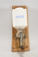 O63M15- Antike Keramik Wandkaffeemühle mit der Aufschrift Kaffee