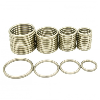 #ad #ad 40pcs 4 Sizes O Rings Welded Strong Metal Silver Heavy Duty Round Ring for Pet $11.61