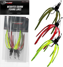 Delong Lures - the Squirm Fishing Lures - Ultimate Bass Fishing Kit - Weighted J