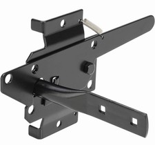 Self-Locking Gate Latch Heavy Duty for Wooden Fence, Post Mount gravity Black