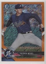 2018 Bowman Chrome Prospects Orange Shimmer Refractor 20/25 Patrick Weigel s3g