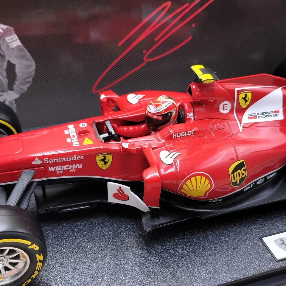 Hot Wheels Racing 1/18 Ferrari F14-T 2014 Kimi Raikkonen #7 BLY68 - Image 3 of 4