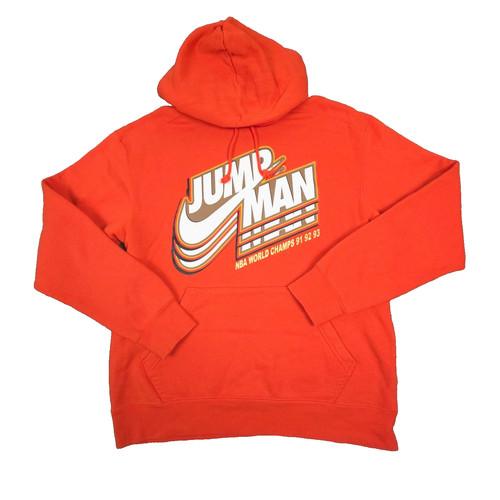 Jordan Jumper Mens MEDIUM Red Hoodie NBA World Champs Jumpman Basketball Size M