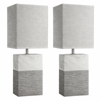 Tischlampe 2Er Set Nachttisch Lampe Nachttischlampe Tischleuchte Marmor Look