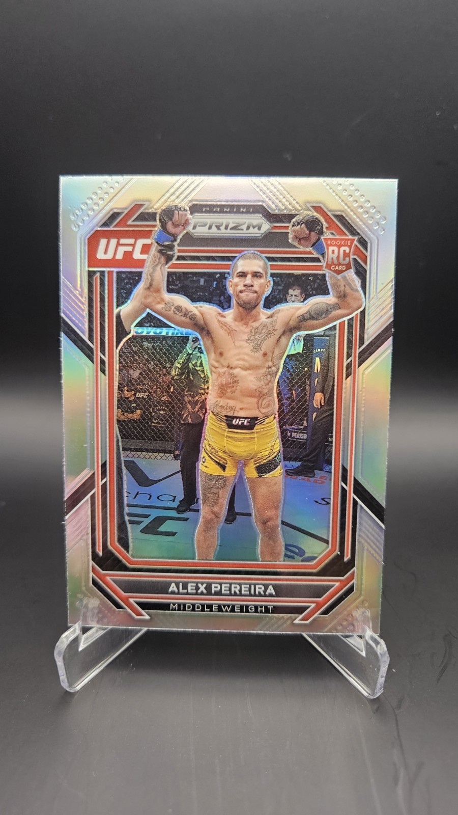 Alex Pereira 2023 Panini Prizm UFC #111 Rookie Silver Prizm Middleweight 1