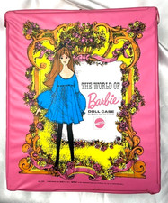 Vintage 1968 " The World Of Barbie " Doll Case No. 1002 Pink