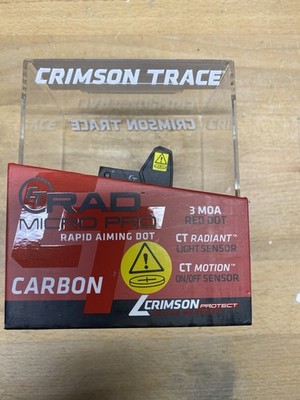 Crimson Trace RAD Micro Pro Carbon 3MOA Red with Water Resistant Build, Red Dot