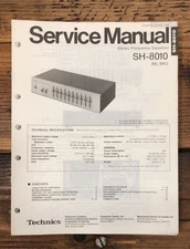 Technics SH-8010 Graphic Equalizer  Service Manual *Original*