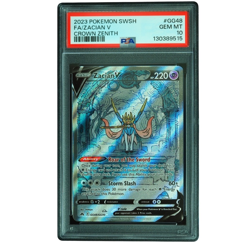 Zacian V #GG48 Crown Zenith: Galarian Gallery UR Holo PSA 10 Pokemon Card*TEW