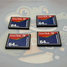 LOT of 4 SanDisk Compact Flash - 64MB - Untested - GC462
