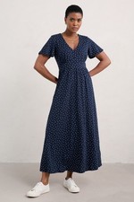 Seasalt Women's Regular Chateaux Maxi Dress Rustic Spot Maritime
