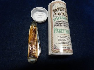 Orig Folding Blade Knife In Box "Northfield UN X LD" Sambar Stag 562218