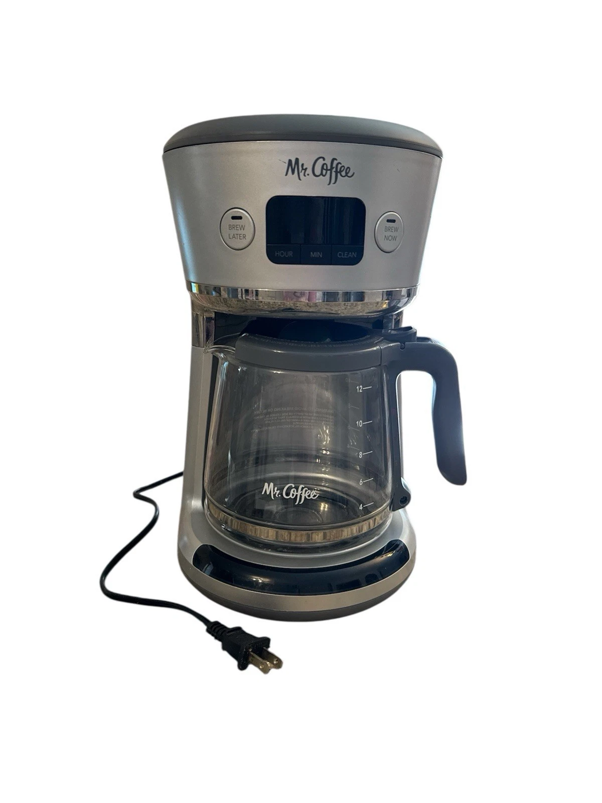 Mr. Coffee Easy Measure 12-Cup Programmable Coffee Maker with Filter, Silver