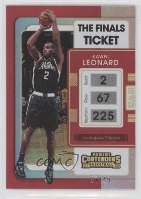 2021-22 Panini Contenders The Finals Ticket 37/49 Kawhi Leonard #22 4at
